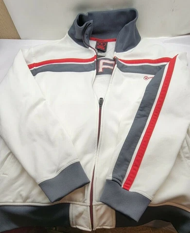 Converse Dwayne Wade Athetic Warm up Jacket Zipup White Red Gray Cover