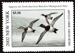 SC# NY 18 - 2002 New York Migratory Waterfowl Stamp - Canvasback - Picture 1 of 1
