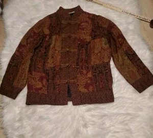 Weißer Hirsch Vintage Jacke Blazer Paisley Gobelin Damen XL   - Bild 1 von 13