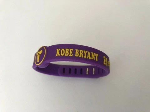 Kobe Bryant LAKERS Basketball Bracelet Silicone adjustable Wristband Rubber Cover