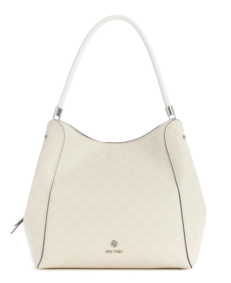 Nine West Etta Small Jet Set Carryall Large Cream Logo - Image 1 of 2
