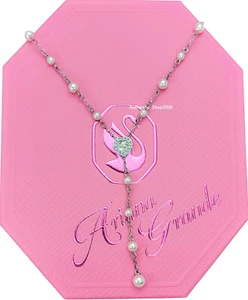 New in Gift Box 100% Ariana Grande x SWAROVSKI Crystal Heart Y Necklace 5720855 - Picture 1 of 5