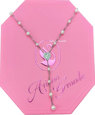 New in Gift Box 100% Ariana Grande x SWAROVSKI Crystal Heart Y Necklace 5720855 - Image 1 of 4