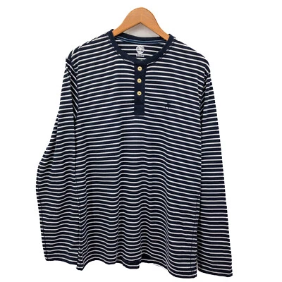 Camisa Timberland Para Hombres Azul Marino y Blanco Rayas Manga Larga Talla M Foto 1 de 4