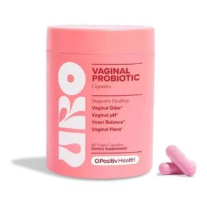 URO O Positiv Vaginal Probiotics Women pH Balance with Prebiotics - 60Count(1Pk) - Picture 1 of 8