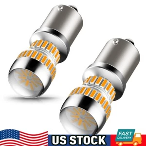Par 1156 AUXITO 7506 Giro LED Señal Estacionamiento Bombilla Ámbar Amarillo CANBUS 2x - Imagen 1 de 10