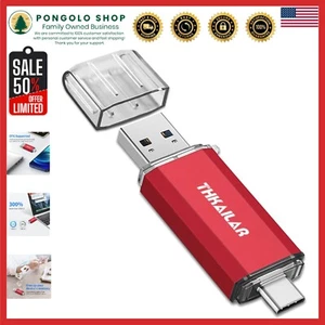 Versatile 1TB USB A & C Flash Drive - Durable Metal, Plug & Play Functionality - Afbeelding 1 van 9