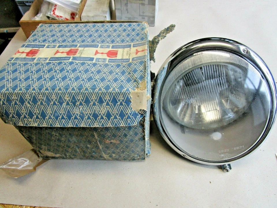 Porsche 356 911 VW T1 Bulli Käfer Scheinwerfer Chrom Ring SET 2STÜCK original - Bild 1 von 4