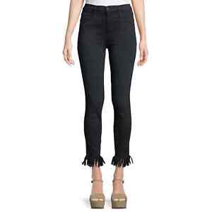 Frame Ali High-Rise Skinny Jeans w/ Fray Hem Size 25