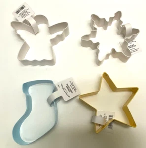 4pc Wondershop Christmas Cookie Cutters, Angel, Stocking, Snowflake, Star - Picture 1 of 6