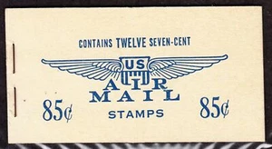 1960 Jet Airliner BKC7 Sc C60a 7c carmine (2 panes) MNH full premium booklet - Picture 1 of 2
