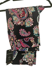 Zac & Rachel ultimative Passform Paisley bunte Capri's Größe 14 dunkelmarine Hintergrund - Bild 1 von 2