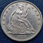 1873 Seated Liberty Half Dollar 50c High Grade AU - UNC Details #72536