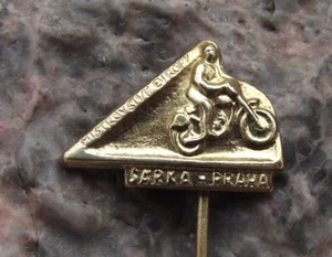 Antique FIM European Championship Motocross MX Motorbike Sarka Prague Pin Badge - Picture 1 of 6