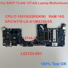 18744-1 For HP ENVY 13-AQ Motherboard CPU i7-10510U RAM 16G MX250 2G L63123-601