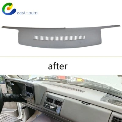 Fit For 1988-1994 Chevy GMC Truck Light Grey Molded Dash Cover Skin Overlay Cap - Image 1 of 4
