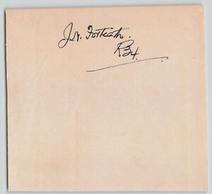 Great Britain Airship R34 Crew Rigger J.N. Forteath Signed Piece Autograph