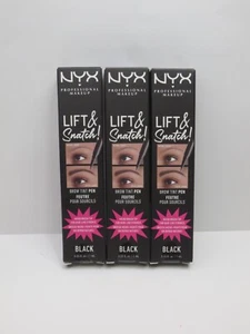 NYX LIFT & SNATCH! BROW TINT PEN BLACK 0.03 OZ BOXED (LOT OF 3) - Picture 1 of 3