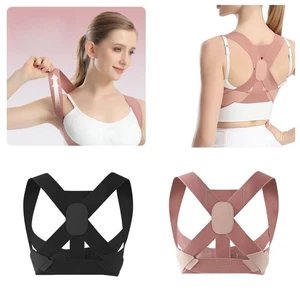Adult Posture Corrector Support Fixed Belt Back Shoulder Waist Adjustable Brace - Picture 1 of 13
