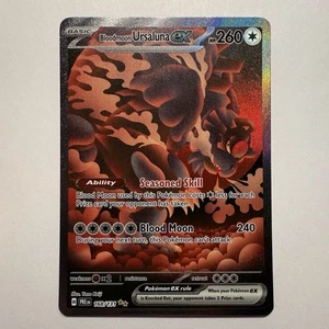 Pokemon TCG Prismatic Evolutions Bloodmoon Ursaluna EX 168/131 SIR NM - Picture 1 of 5