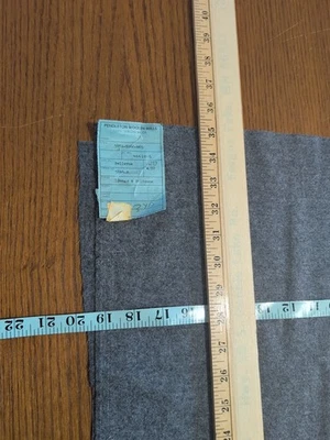 Pendleton 100% Wool Gray Woven Fabric Vintage Unused Yardage 35"x 38 Tagged 1987 - Image 1 of 4