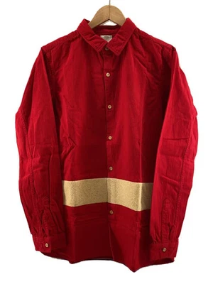 visvim 16AW LARGO JINETE TEJIDO BRDR L S OVERD 3 Algodón ROJO 0116205011017 Foto 1 de 4