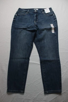 Jeans skinny feminino Sonoma cintura alta pequena super stretch LB3 lavagem média tamanho 16 - Imagem 1 de 4