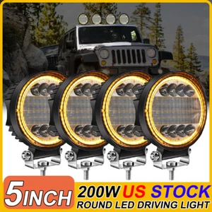 4x Luz de trabajo LED redonda de 5"" pulgadas todo terreno todo terreno 4x4 SUV conducción parachoques de niebla - Imagen 1 de 12