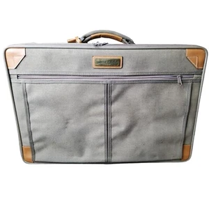 vintage 1970s pierre cardin canvas travel suitcase/luggage - Picture 1 of 5