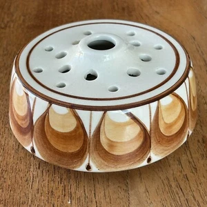 Jersey Pottery - Light Brown Vintage Decorative Ceramic Rose / Posy Bowl - Picture 1 of 5