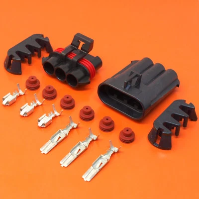 Genuine DELPHI 3 Way Metri-Pack Sealed 630 Series 46 AMP Automotive Connector - Image 1 of 4