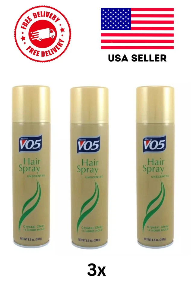 (Lote de 3) Spray para el cabello Vo5 transparente sin perfume 8,5 oz cada uno ¡Envío gratuito!! Foto 1 de 1