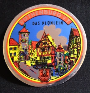 Rothenburg OT Das Plonlein German Town Mini Shiny Sticker Decal Round 2.75'' - Picture 1 of 5