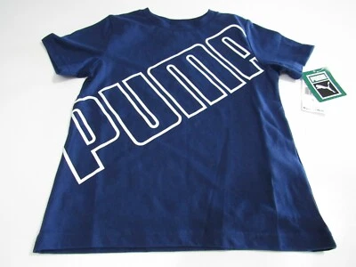 Camisetas Puma niños jóvenes azul blanco con logotipo nuevas con etiquetas Foto 1 de 4