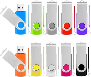 8GB Flash Drive Thumb Drives 10 Pack, USB 2.0 Flash Drive Memory Stick Backup Dr - Picture 1 of 11