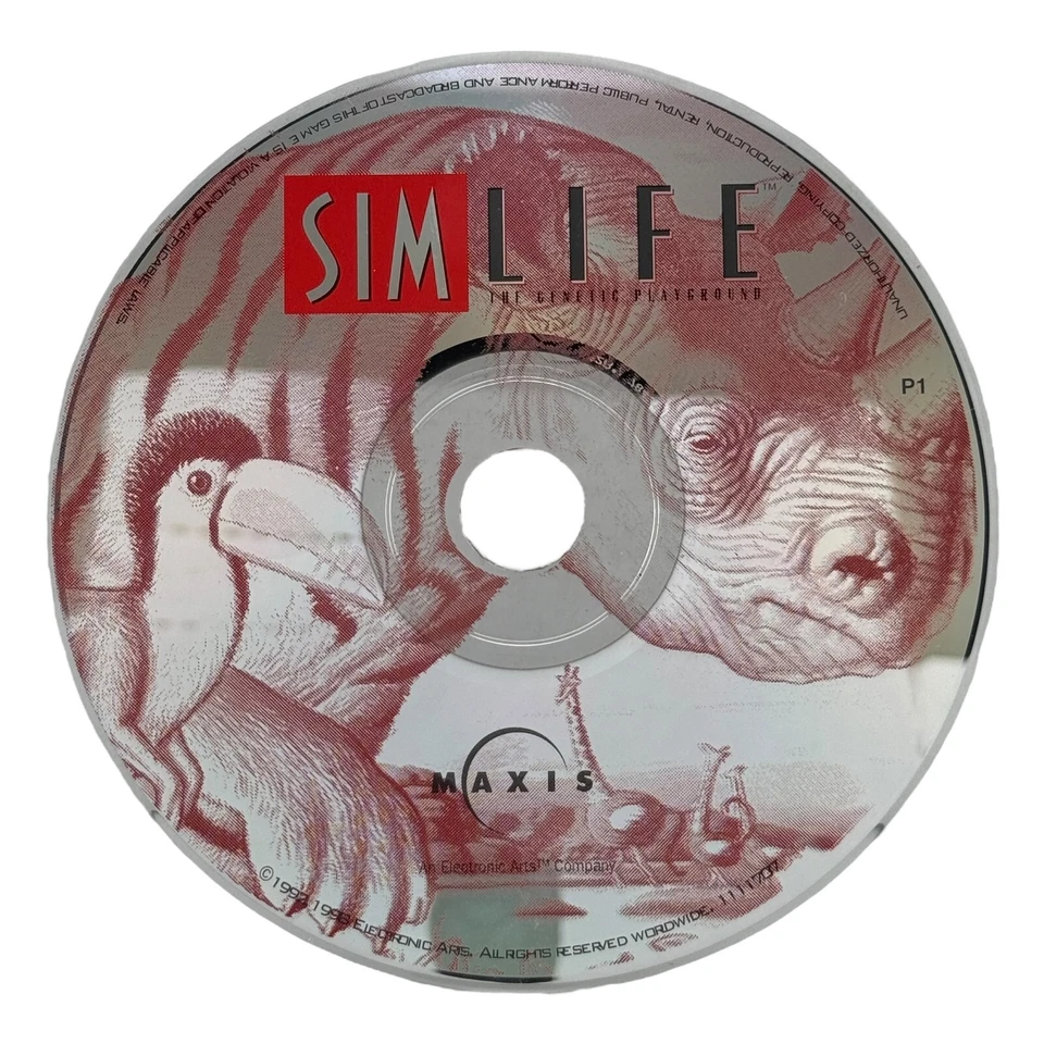 SimLife: The Genetic Playground (PC, 1992) ecosystem animals plants CD Disc Game - Image 1 of 1