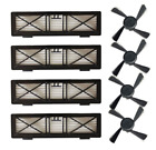 4x Filter + Side brushes for Neato Botvac 65,70e,75,80,85 D Series D75 D80 D85