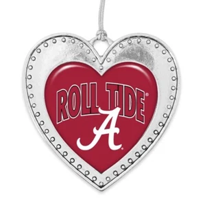 43438 Alabama Crimson Tide Heart Christmas Ornament - Picture 1 of 1