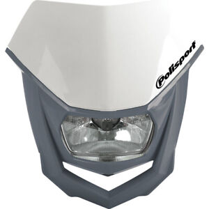 Polisport MX Nardo Grey/White Off Road Motocross Dirt Bike Halo Headlight
