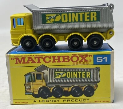 Matchbox #51 8-wheel Tipper  "POINTER" 1969  Box - Image 1 of 4