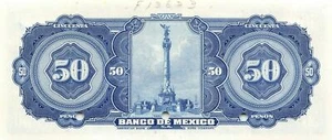México 50 Pesos 8.9.1954 No Series Specimen Uncirculated Banknote ME50 - Picture 1 of 2