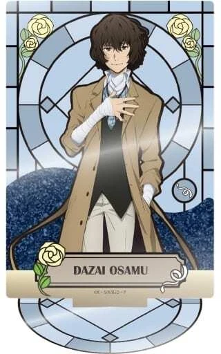 Bungo Stray Dogs Osamu Dazai supporto acrilico glitter 7 x 10 cm - Immagine 1 di 1