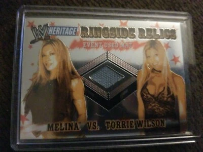 2005 WWE Heritage Chrome Melina Vs Torrie Wilson Ringside Relics EU Ring Mat - Image 1 of 2