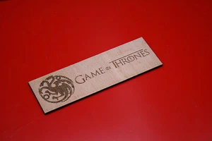 Wooden Bookmark Game Of Thrones Targaryen Dragons Sigil Plywood Laser Engraved - Imagen 1 de 6