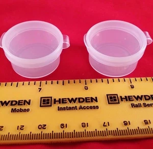 Small empty plastic fishing storage tubs/pots/containers push on lid 10,20,40 - Picture 1 of 3