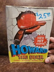 HOWARD THE DUCK Trading Cards Box 1986 Topps 36 Factory Sealed Wax Packs Vintage - Picture 1 of 3