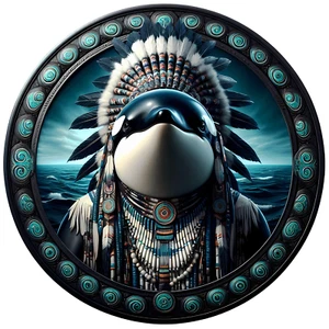 Orca Totem Decal - Spirit Animal Decal - Native American Totem Decal - Picture 1 of 1