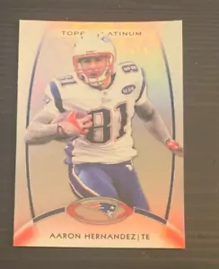 2012 Topps Platinum AARON HERNANDEZ #4 Patriots - Picture 1 of 2