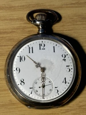 Taschenuhr Cylindre 0,800 Silber 10 Rubis - Bild 1 von 4