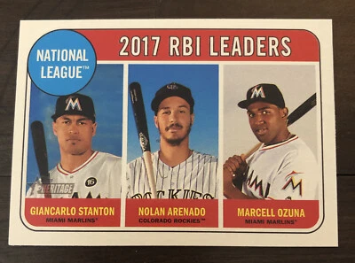 Stanton Arenado Ozuna 2018 Topps Heritage RBI Leaders #4  *A607* - Image 1 of 2